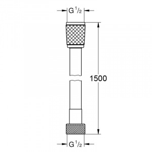 Душевой шланг Azario 150 см ПВХ с защитой от перекручивания серебристый (AZ-15757021)