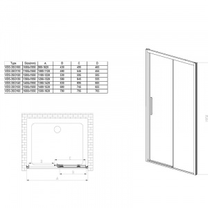 Душевая дверь Vincea Soft 160 VDS-3SO160CL профиль Хром стекло прозрачное