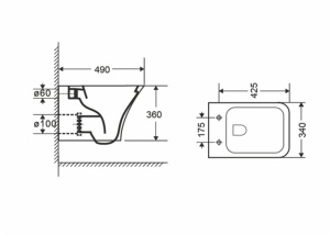 Унитаз Orange C02-100W подвесной с сиденьем Микролифт