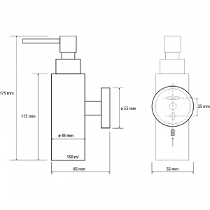 Дозатор для жидкого мыла Bemeta Neo 104109015 Нержавеющая сталь