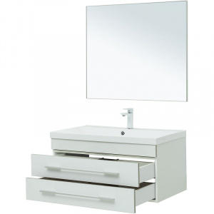Комплект мебели для ванной Aquanet Верона 90 287639 подвесной Белый матовый
