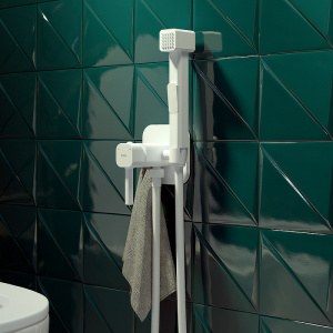 Гигиенический душ со смесителем Iddis Axes 004WTS0i08 Белый матовый