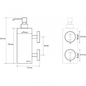 Дозатор для жидкого мыла Bemeta Neo 104109035 Нержавеющая сталь
