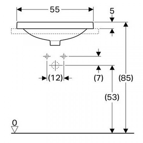 Раковина Geberit VariForm 55 500.736.01.2 Белая