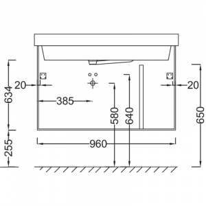 Тумба белый 96 см Jacob Delafon Soprano EB1334-N18