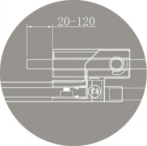 Душевой уголок Cezares Slider АН-1 100/110х90 профиль Хром стекло прозрачное