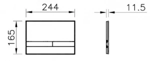 Смывная клавиша глянцевый хром Vitra Select 740-1121
