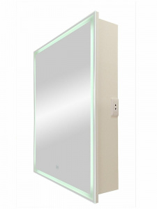 Зеркальный шкаф Art&Max Techno AM-Tec-600-800-1D-L-DS-F с подсветкой с сенсорным выключателем Белый