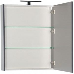 Зеркальный шкаф 70х85 см серый антрацит Aquanet Алвита 00183990