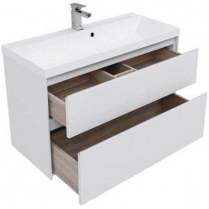 Комплект мебели для ванной Aquanet Гласс 100 240468 Белый