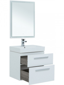 Комплект мебели для ванной Aquanet Nova 60 246279 подвесной Белый глянец