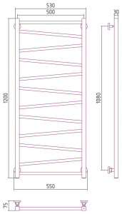 ДР Сирокко 1200х500 (МУАР Темный Титан)