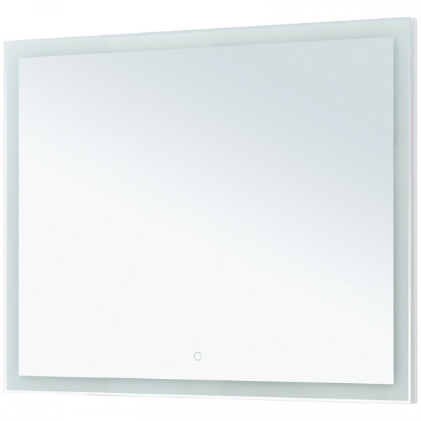 Зеркало Aquanet Гласс 120 274009 с подсветкой Белый глянец с сенсорным выключателем