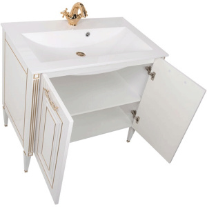 Комплект мебели для ванной Aquanet Паола 90 187844 Белый Золото