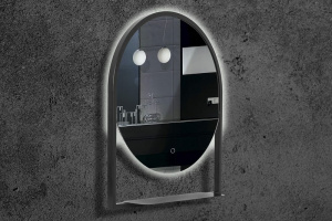 Зеркало Boheme Armadi Art Vallessi 80 550/2 с подсветкой Антрацит с сенсорным выключателем