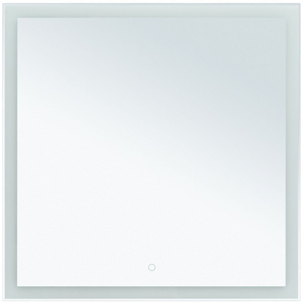 Зеркало Aquanet Гласс 80 274016 с подсветкой Белый глянец с сенсорным выключателем