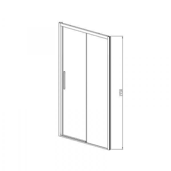 Душевая дверь Vincea Soft 100 VDS-3SO100CL профиль Хром стекло прозрачное