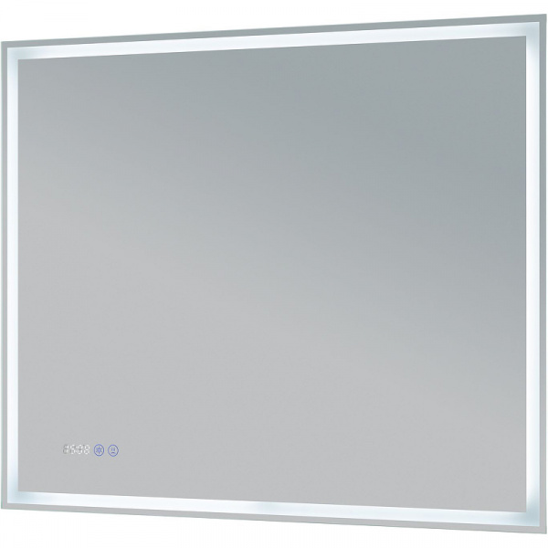 Зеркало Aquanet Оптима 90 288966 с подсветкой Белое матовое с сенсорным выключателем