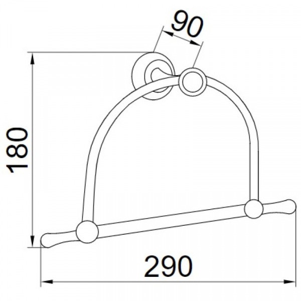 Кольцо для полотенец Boheme Chiaro 10505