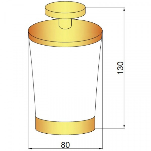 Стакан для ватных дисков Boheme 10215 Золото