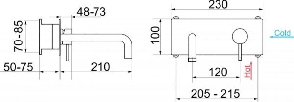 Смеситель для раковины RGW Shower Panels SP-45-10 21140545-11 Хром