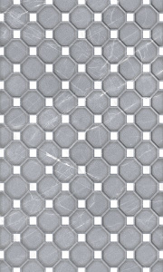 Настенная плитка Gracia Ceramica 010100000352 Elegance grey wall 04 v2 300х500 серая глянцевая под мрамор / под мозаику