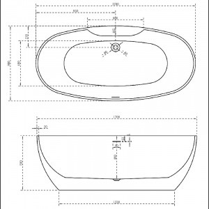Акриловая ванна Abber 170x80 AB9323 без гидромассажа