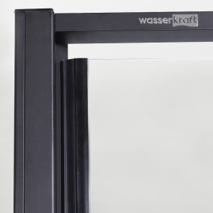 Душевая дверь WasserKRAFT Elbe 100 74P12 профиль Черный матовый стекло прозрачное