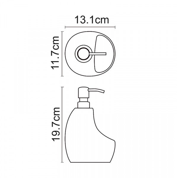 Дозатор для жидкого мыла WasserKRAFT K-8099BLACK с емкостью для губки Черный матовый