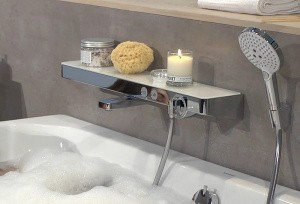 Смеситель для ванны Hansgrohe ShowerTabletSelect 13183400 с термостатом Белый Хром