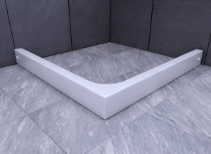 Душевой поддон из искусственного камня Aquatek 90x90 квадратный с ножками Белый