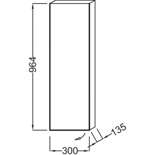 Подвесная полуколонна левосторонняя малиновый глянец Jacob Delafon Spherik EB1059G-R3