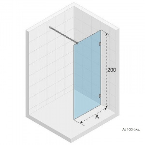 Душевая перегородка Riho SZ Scandic NXT  X400 100 G001113120 (GX00522C0) профиль Хром стекло прозрачное