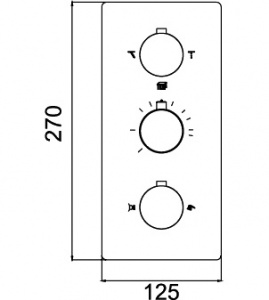 Смеситель для душа RGW Shower Panels SP-41-03 21140541-31 с термостатом Хром