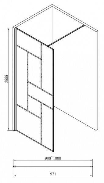 Душевая перегородка ABBER Immer Offen AG63100B