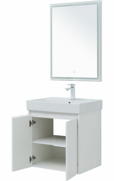 Комплект мебели для ванной Aquanet Nova Lite 60 302532 подвесной Белый глянец