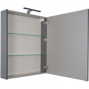 Зеркальный шкаф 70х85 см серый антрацит Aquanet Алвита 00183990