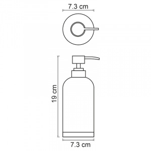 Дозатор для жидкого мыла WasserKRAFT Lopau K-3399 Серый