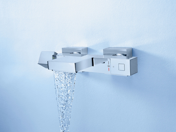 Смеситель для ванны Grohe Grohtherm Cube 34497000 с термостатом Хром