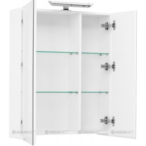 Зеркальный шкаф 70х87,3 см L белый Aquanet 00202088