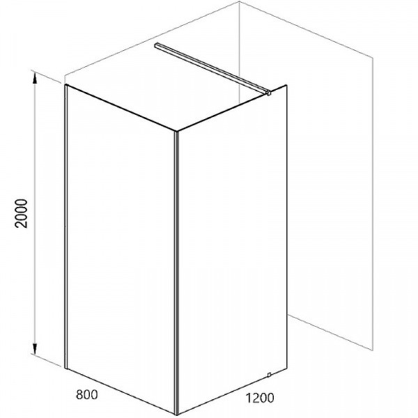 Душевая перегородка Ravak ST Walk-In Corner 120х80 GW1CG4300Z1 профиль Черный стекло Transparent