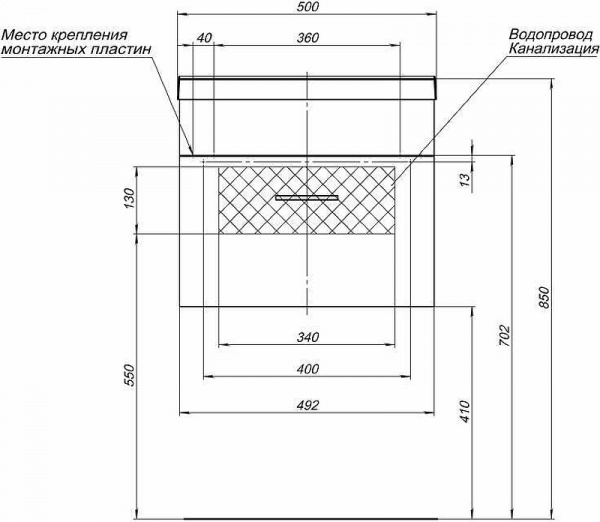 Комплект мебели для ванной Aquanet Верона 50 287650 подвесной Белый