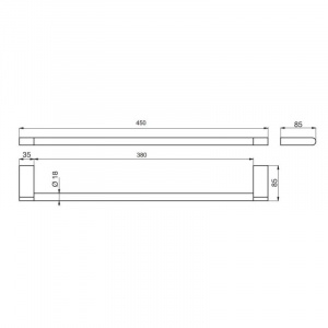 Полотенцедержатель 45 см Ideal Standard Connect N1386AA