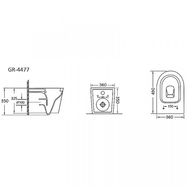 Унитаз Grossman GR-4477S подвесной с сиденьем Микролифт
