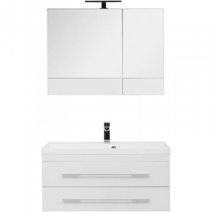 Комплект мебели для ванной Aquanet Нота 90 287702 подвесной Белый
