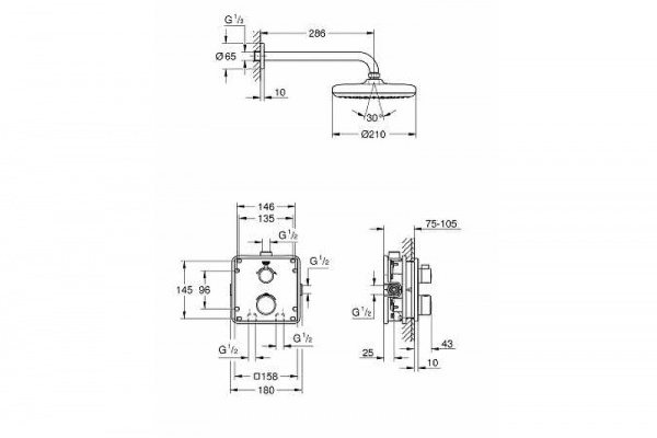 Душевая система Grohe Grohtherm 34728000 с термостатом Хром