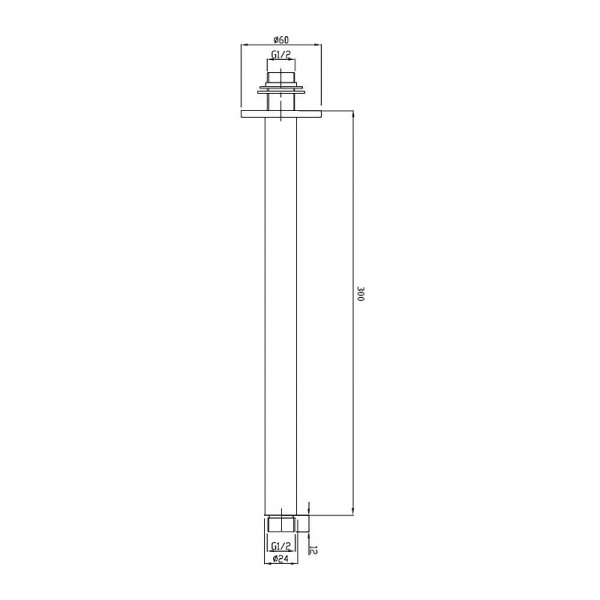 Кронштейн для верхнего душа RGW Shower Panels SP-131 21140431-01 Хром
