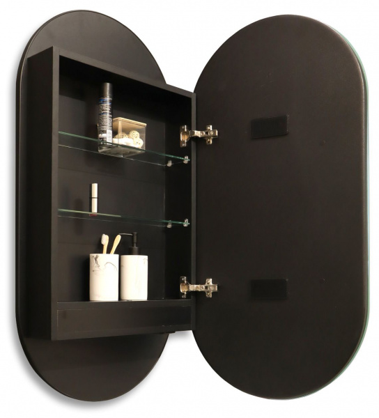 Зеркало-шкаф Azario Soho 50х15х100 Подвесной, Черный (LED00002612)