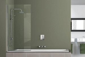 Шторка для ванны Azario Merrit 80х140 цвет профиля серебро (AZNF62111800)