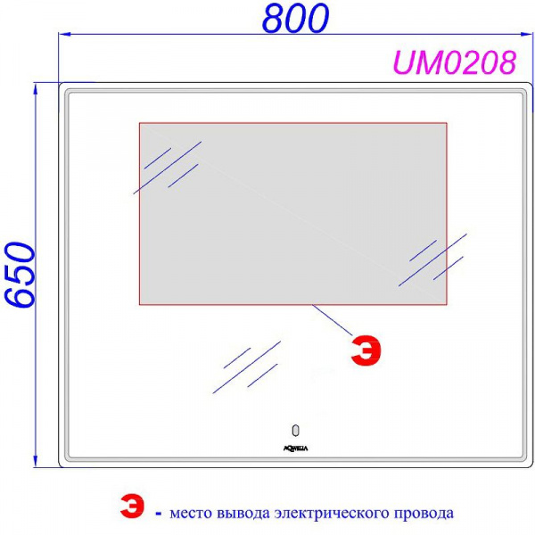 Зеркало Aqwella UM 80 UM0208 с подсветкой с сенсорным выключателем